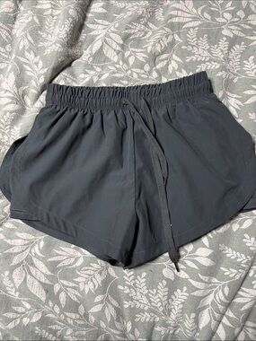 Women's Dark Gray Athletic Drawstring Shorts